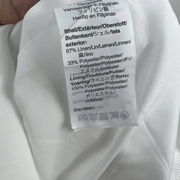 J Crew White Faux Wrap Linen Blend Dress size 2 Belted - Picture 13 of 13